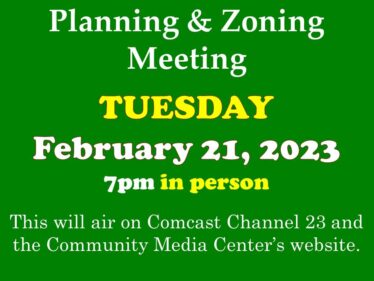 02-21-23 P & Z Meeting