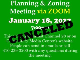 1-18-22 P & Z Meeting CANCELED