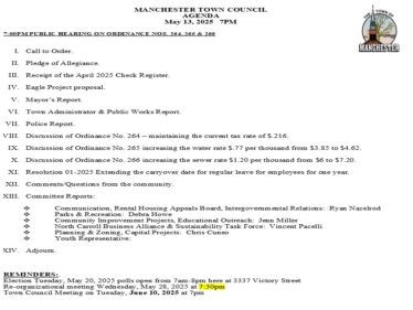 5-13-2025 Agenda