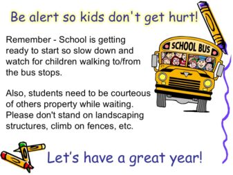 Bus stop safety BEFORE SCHOOL STARTS