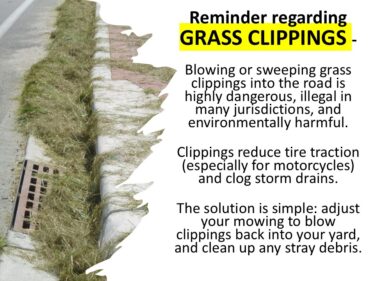 GRASS CLIPPINGS AND STORM DRAINS 6-9-26
