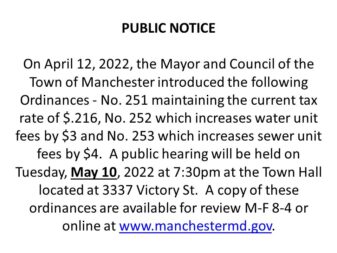 ORD 251, 252, 253 public hearing notice