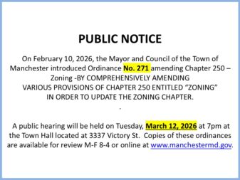 ORD 271 public hearing notice