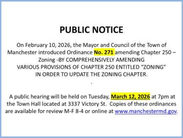 ORD 271 public hearing notice