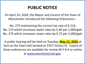 ORD 273, 274, 275 public hearing notice