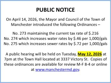 ORD 273, 274, 275 public hearing notice