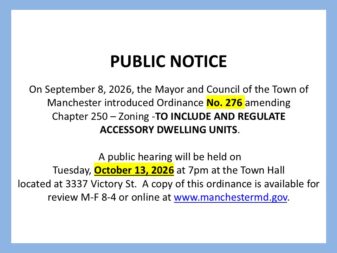 ORD 276 public hearing notice
