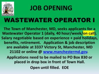 WASTE WATER OPERATOR 1 JOB OPENING 1-17-24