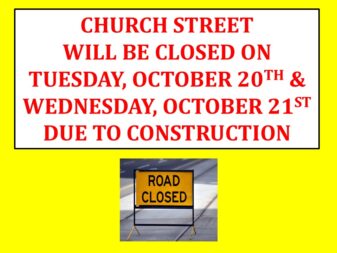 church street closure 10-20 & 10-21 church street closure 10-20 & 10-21